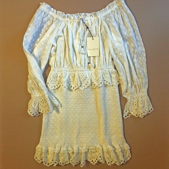 Spell “Daisy Chain” smocked eyelet mini dress — BNWT - Picture 9 of 10
